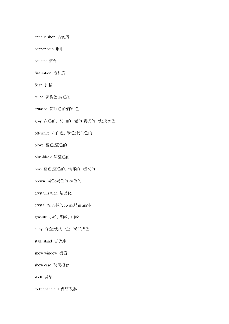 博物馆、考古、古玩、艺术常用英语_第3页
