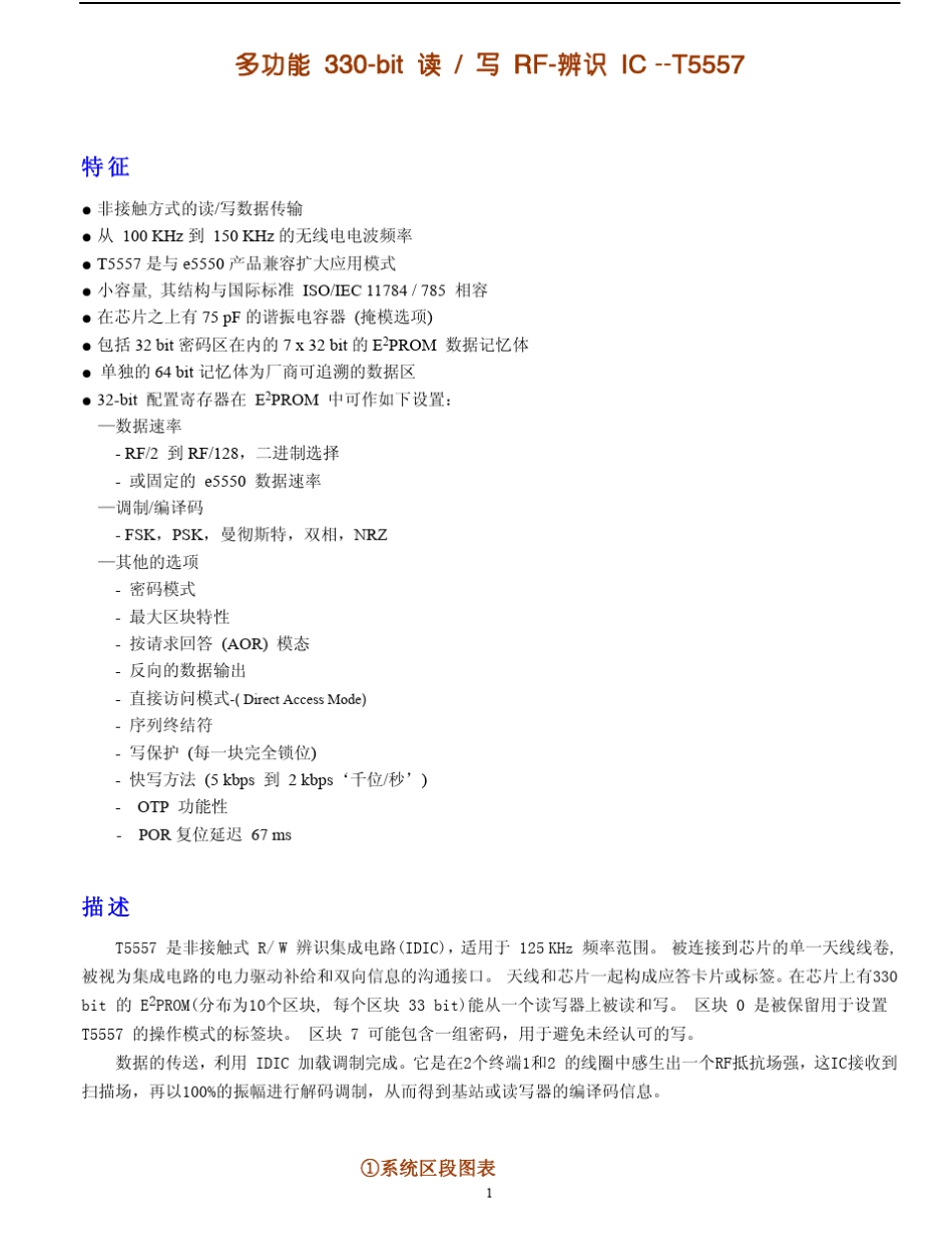 卡片T5557卡技术文档_第1页
