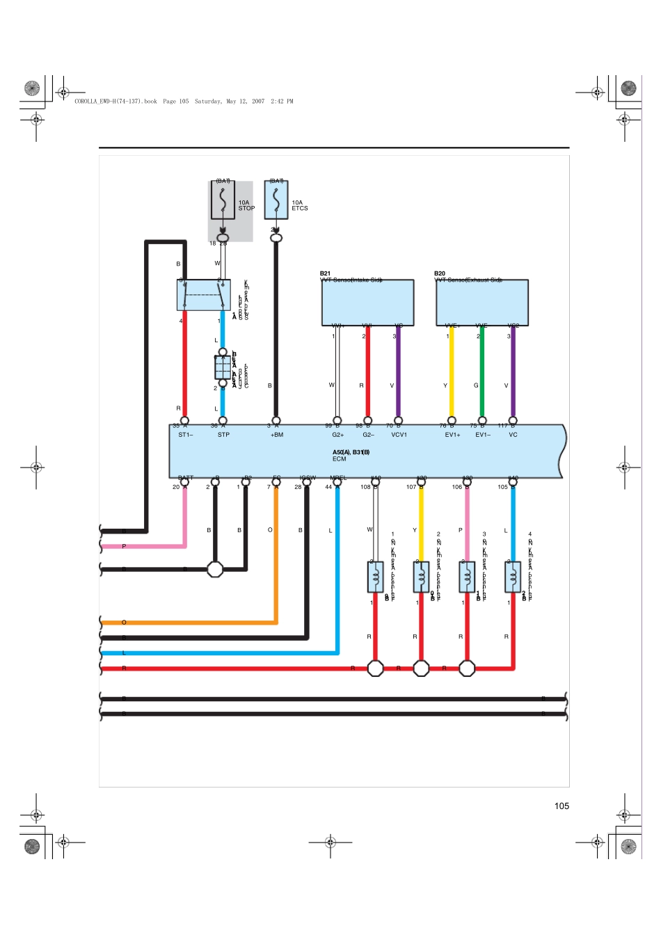 卡罗拉发动机控制系统电路图_第2页