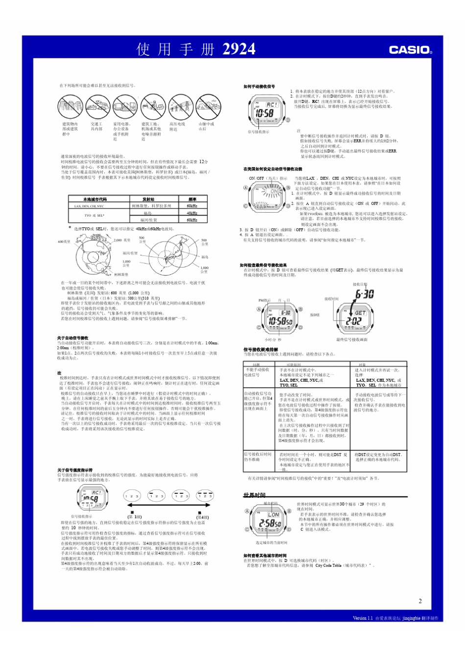 卡西欧GW5600J自制中文说明书机芯号29241.1版_第2页