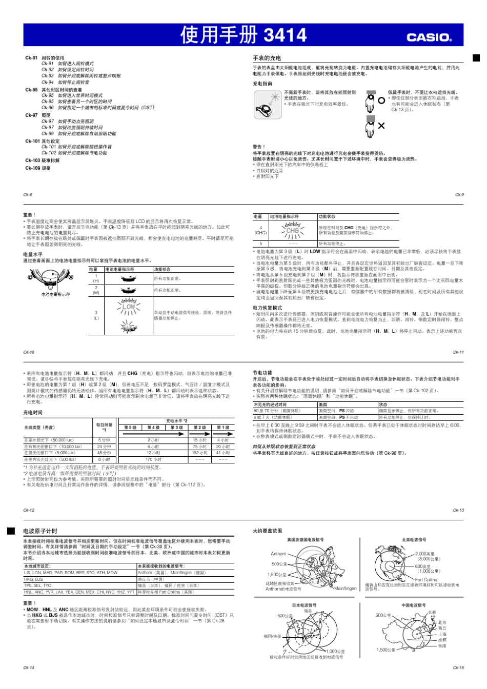 卡西欧PRW3000B1JF说明书_第2页