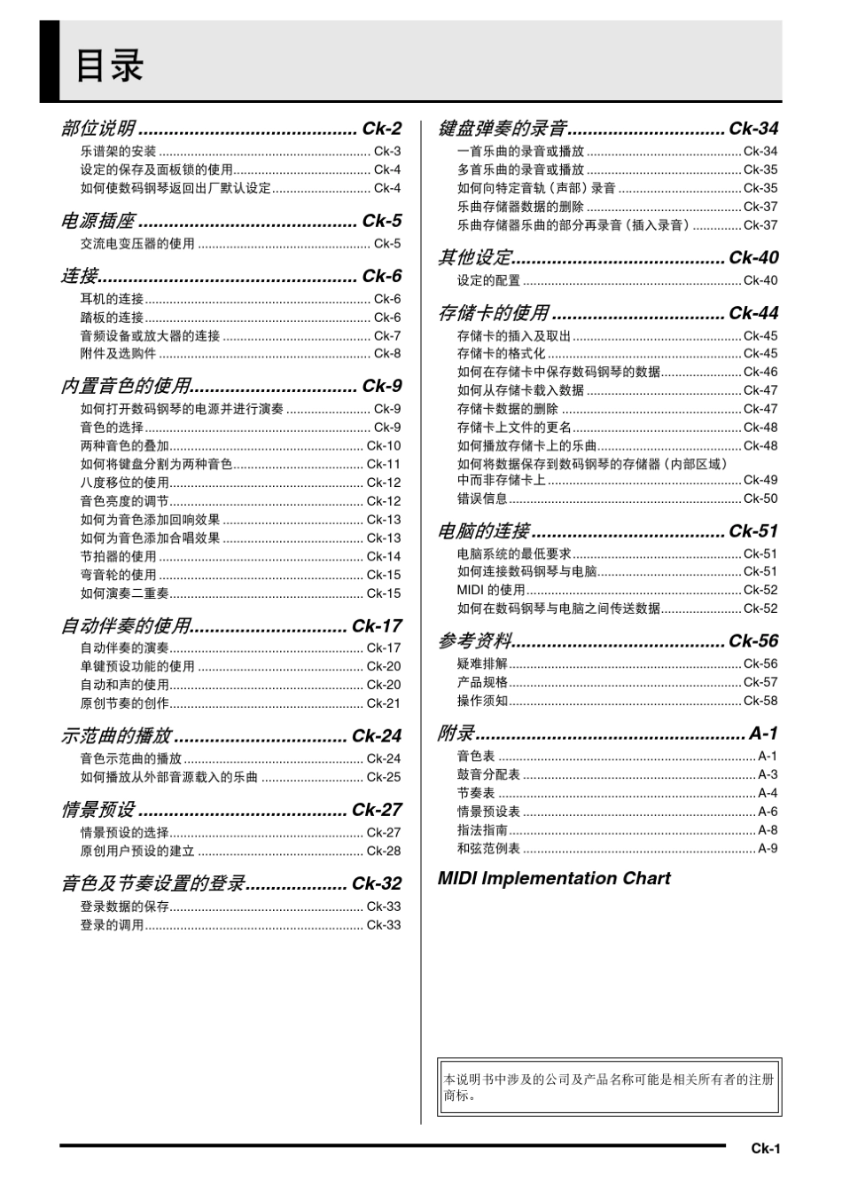卡西欧PX330电钢琴说明书_第2页