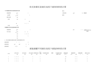 卧式容器任意液位高度下液体体积的计算