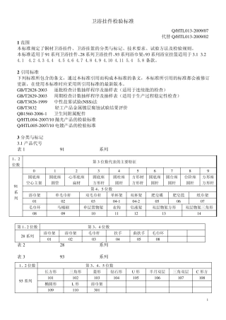 卫浴挂件检验标准