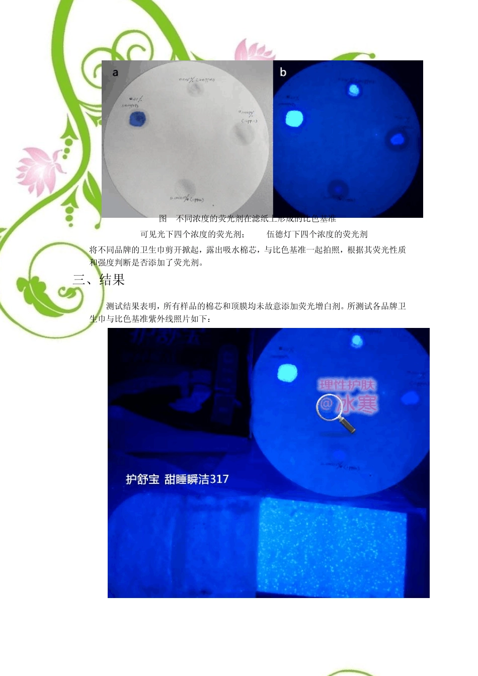 卫生巾荧光剂检测方法和检测结果报告_第2页