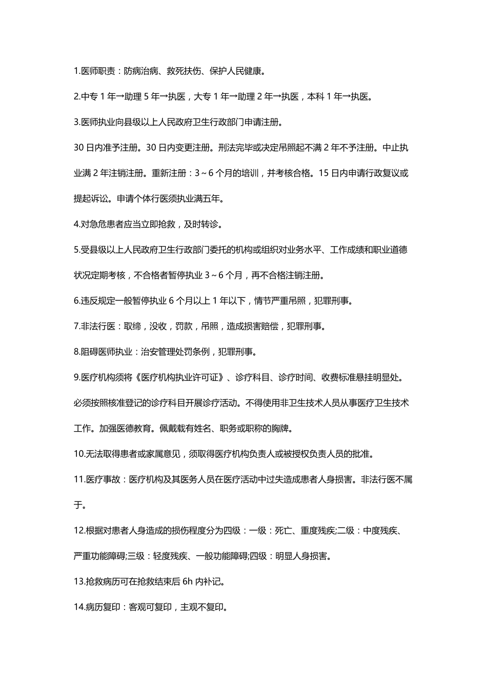 卫生法律法规知识点_第1页