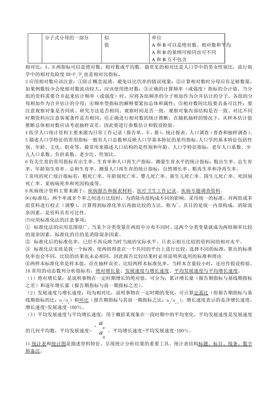 卫生统计学知识点总结_第2页