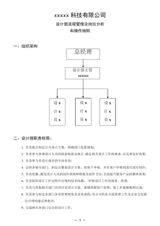 印刷厂设计部流程管理及岗位分析