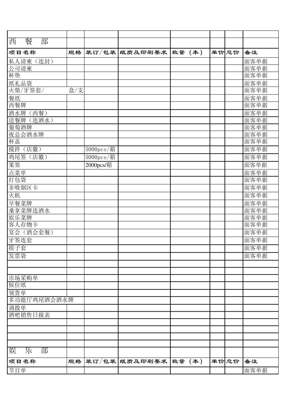 印刷品采购清单_第2页