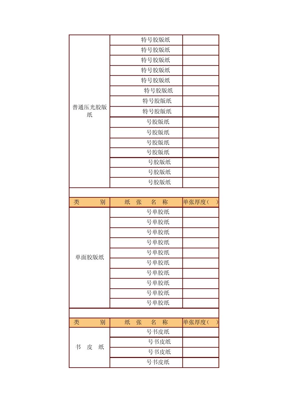 印刷纸张厚度一览表_第2页