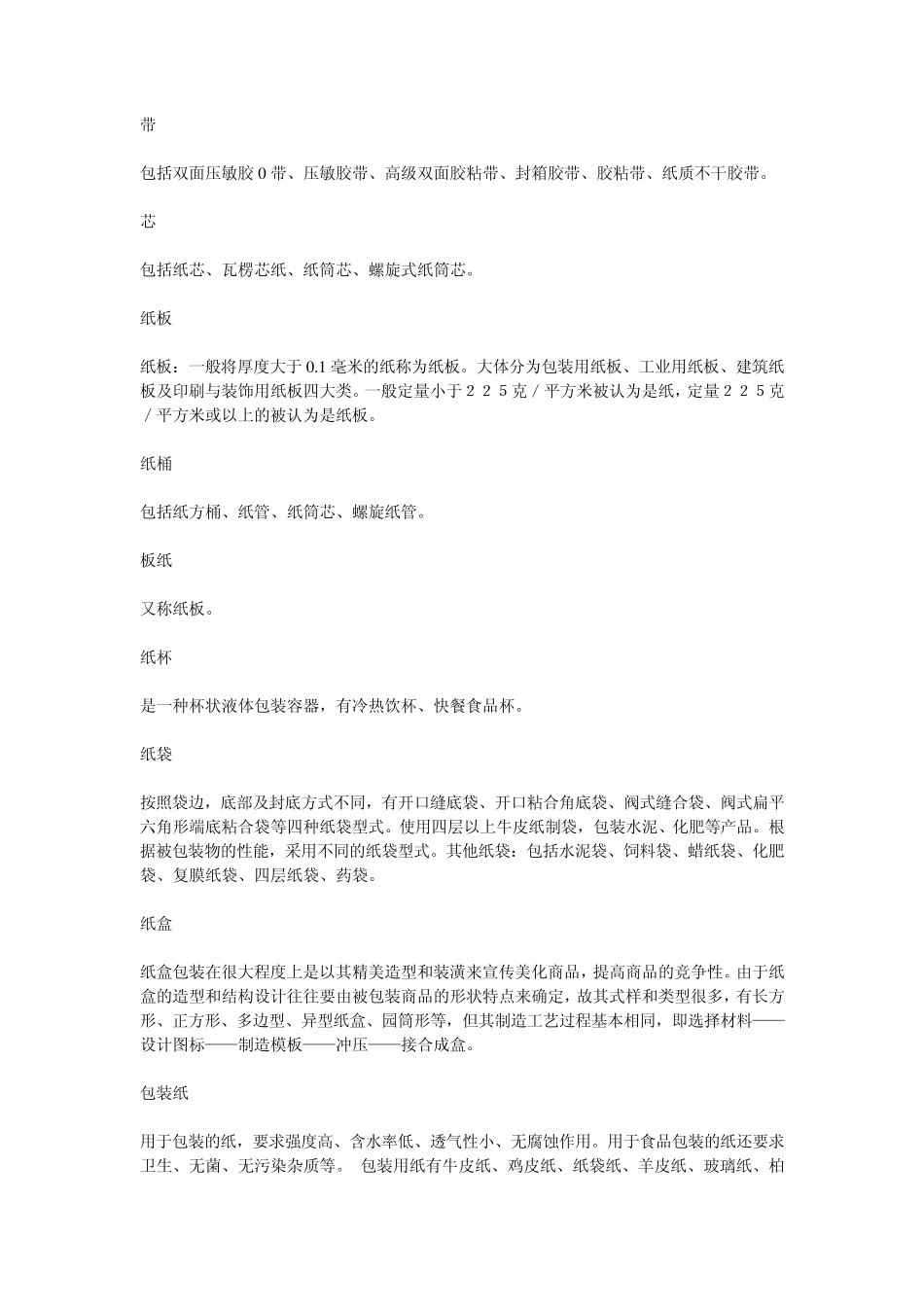 印刷纸张种类、行业术语_第1页