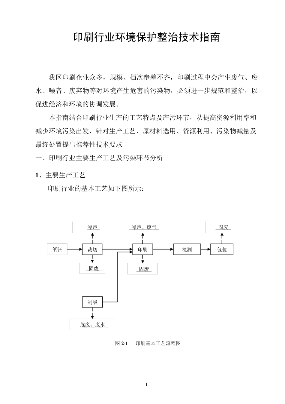 印刷行业环境管理技术规定_第1页