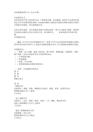 印花税都包括什么