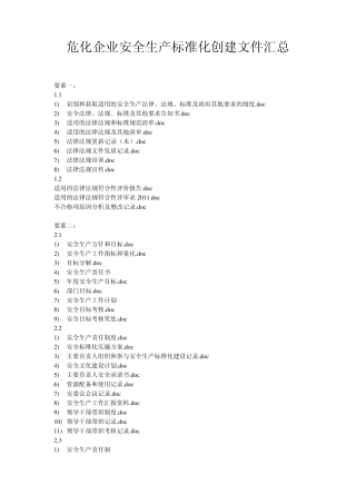 危化企业标准化创建文件