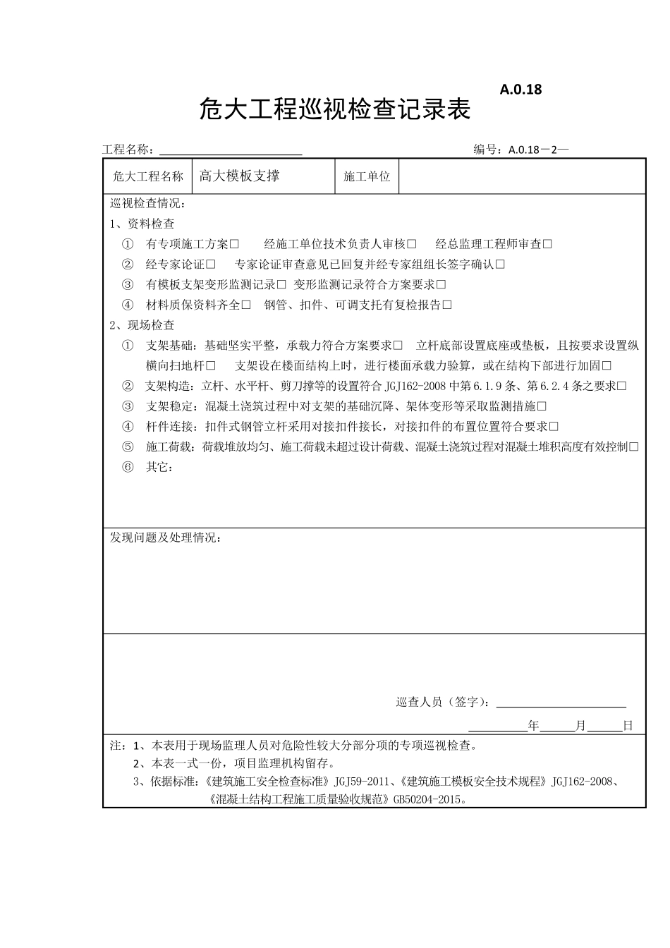 危大工程巡视检查记录_第2页