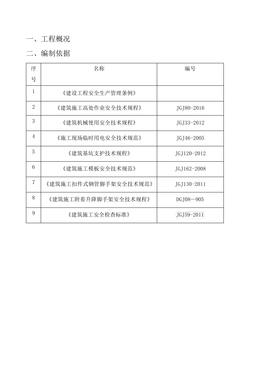 危大工程清单及安全措施方案_第3页