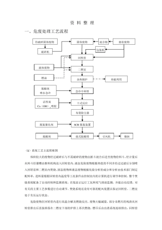 危废焚烧处理工艺及图片