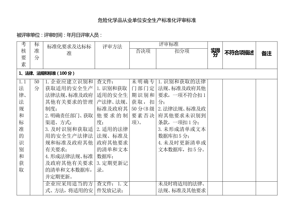 危险化学品从业单位安全生产标准化评审标准版_第1页