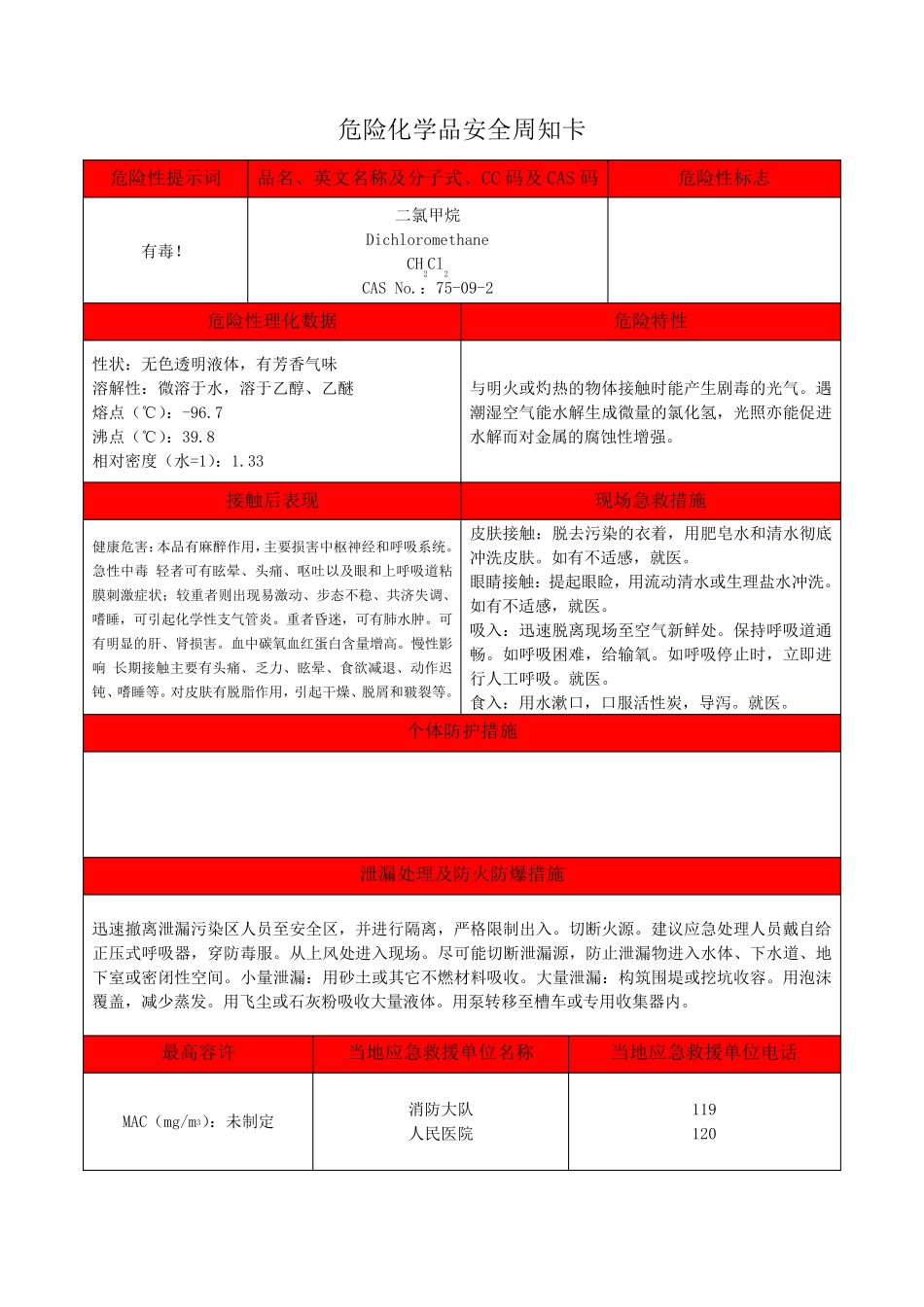 危险化学品安全周知卡(10种)_第3页
