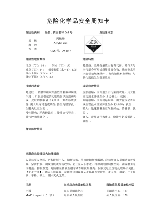 危险化学品安全周知卡2