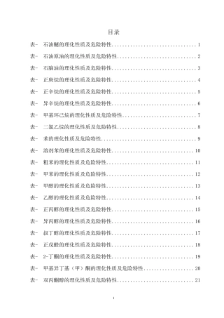 危险化学品特性表第3.1类