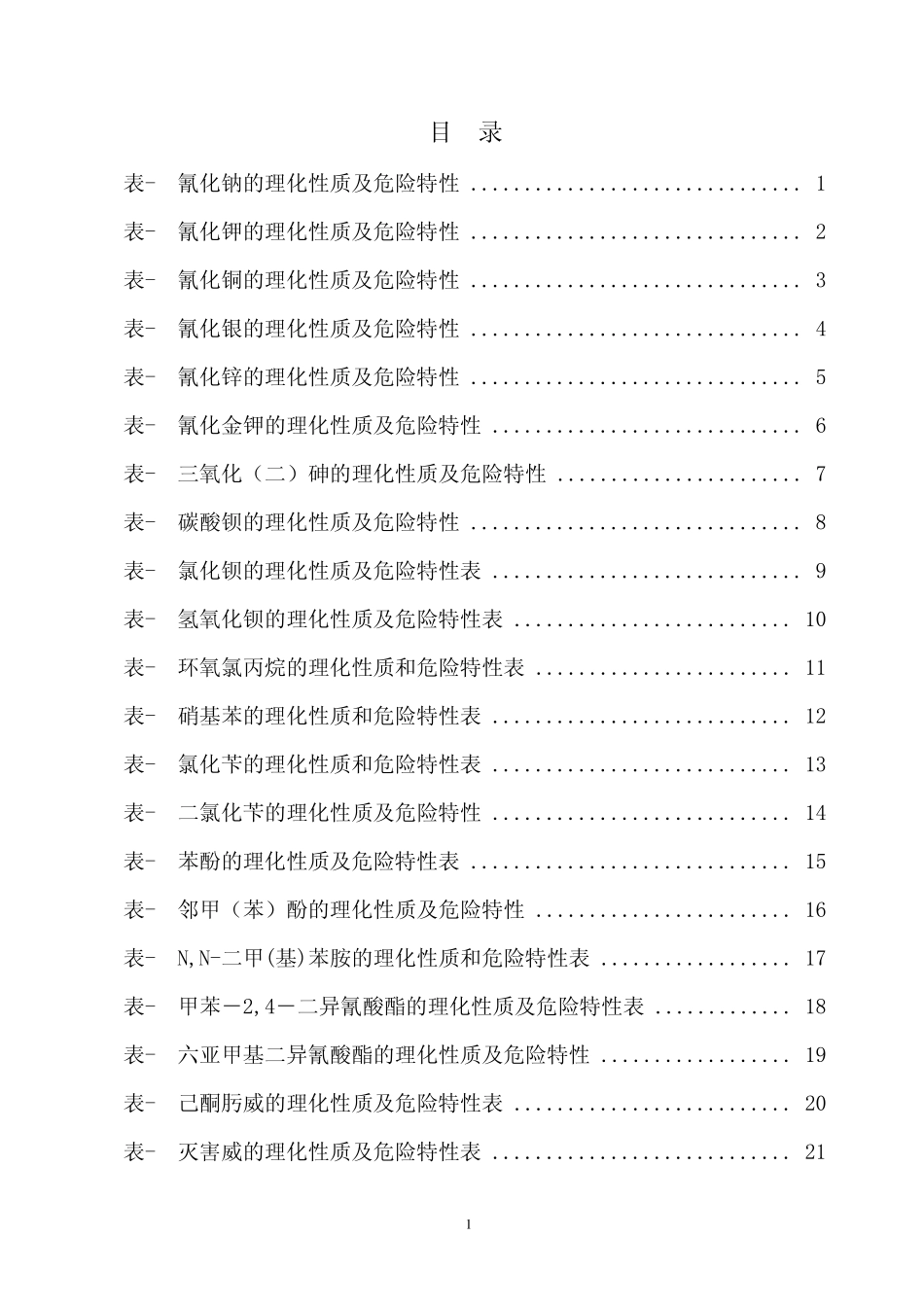 危险化学品特性表第6类_第1页