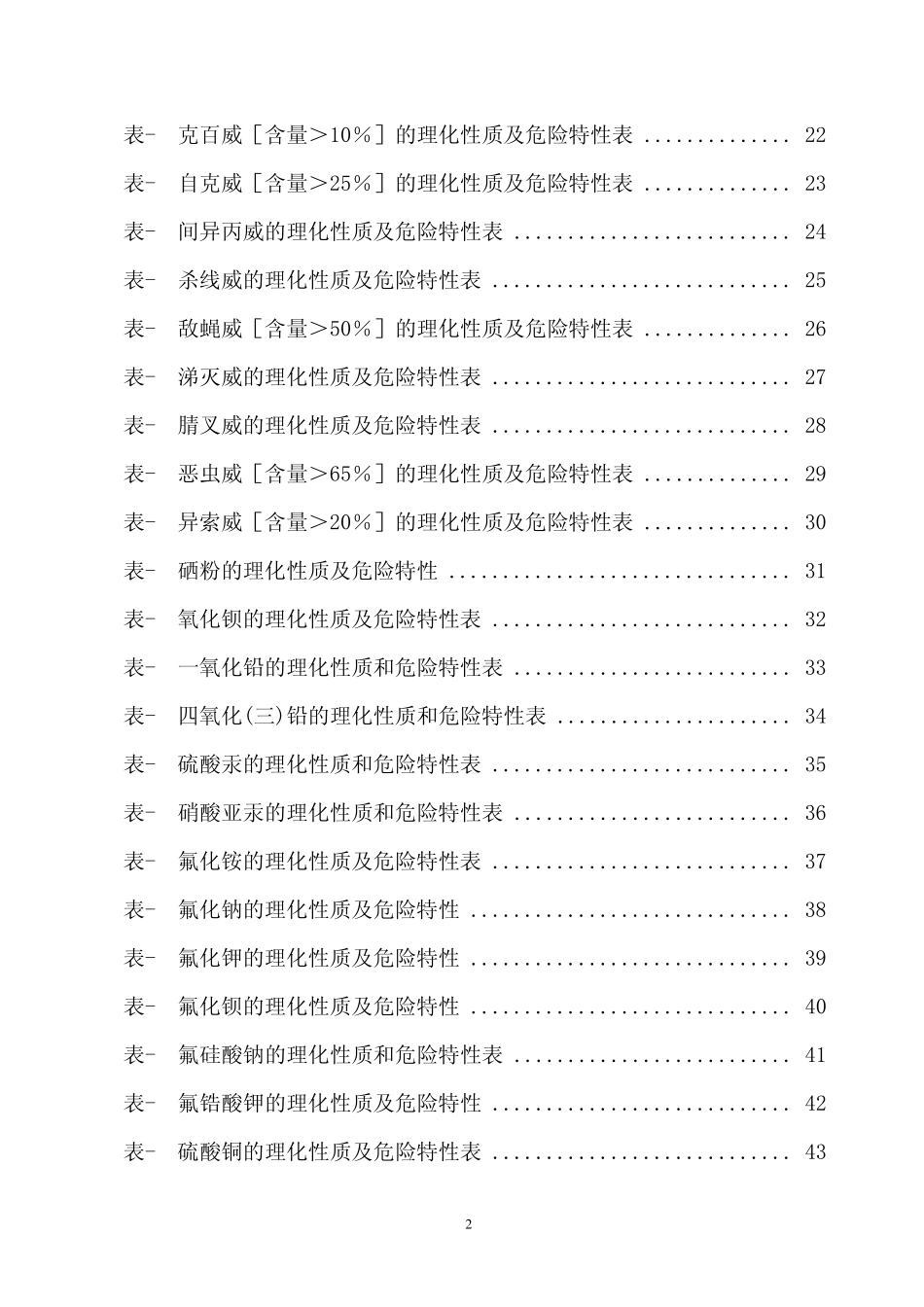 危险化学品特性表第6类_第2页