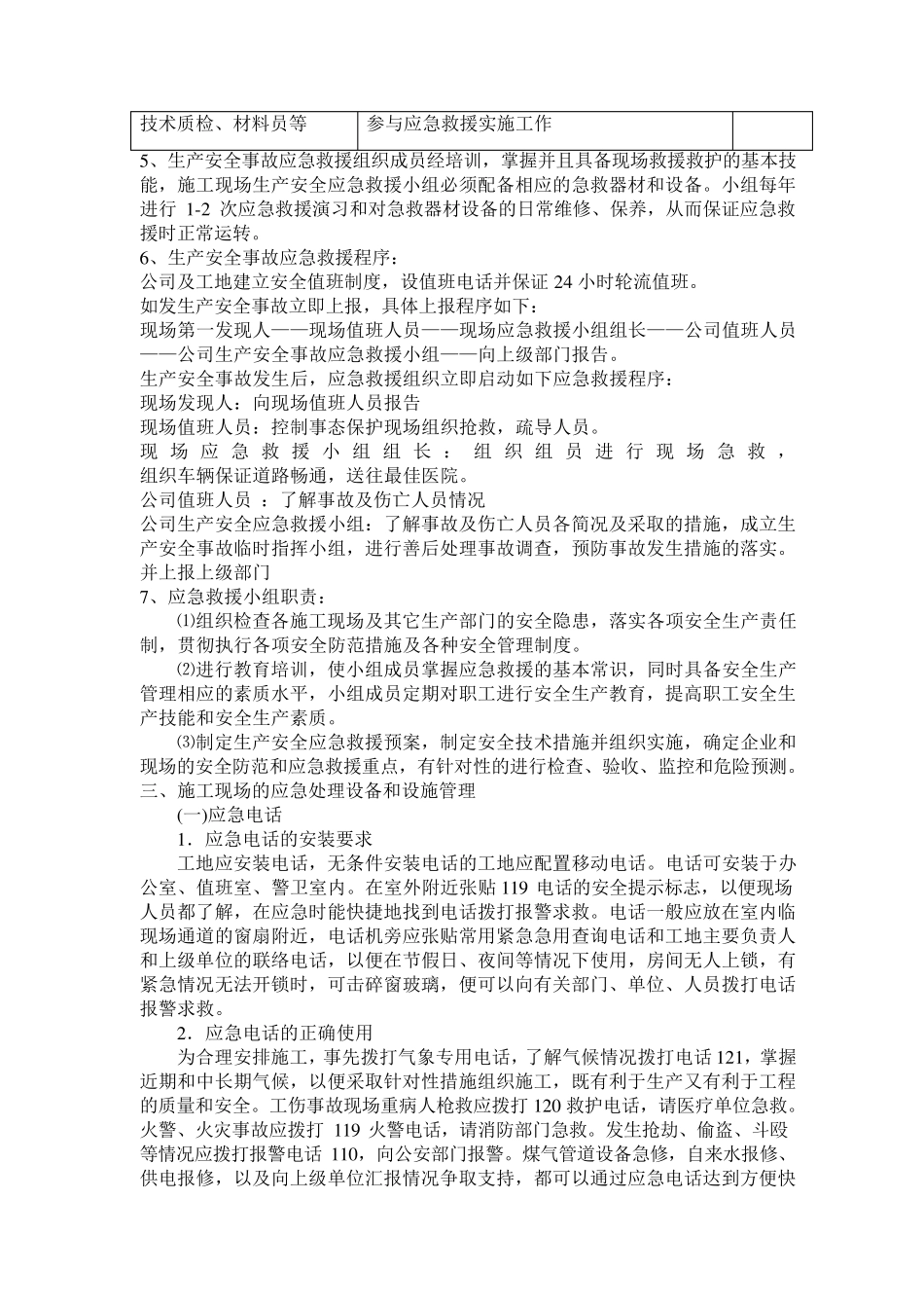 危险性较大分部分项工程应急预案_第2页