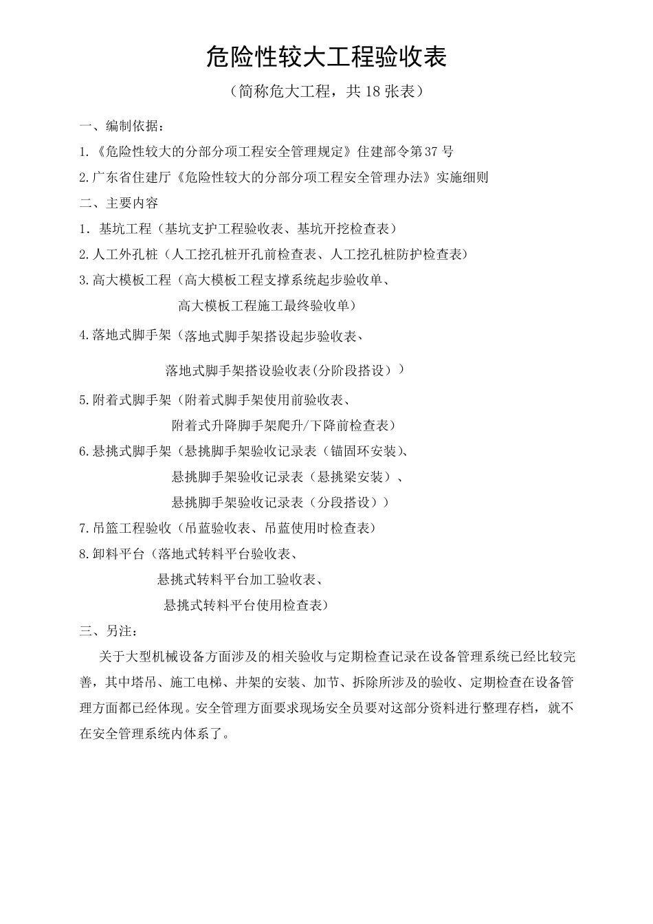 危险性较大工程验收表(危大工程)_第1页