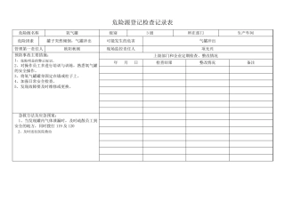 危险源登记检查记录表