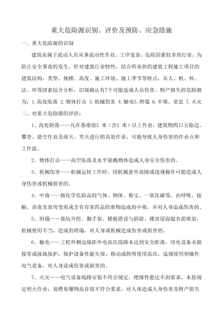 危险源的预防(控制)措施