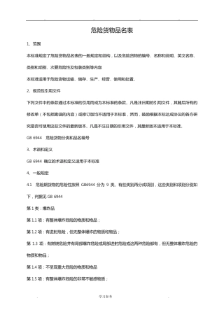 危险货物品名表GB12268_2012