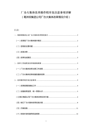 厂办大集体改革操作程序及注意事项详解