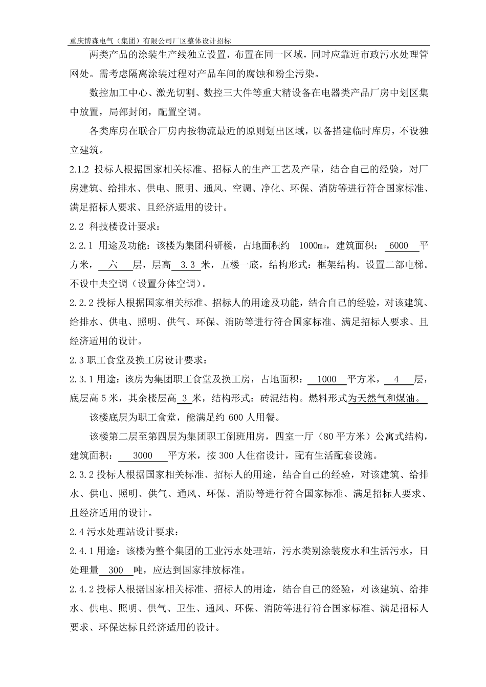 厂房设计招标书模版_第2页