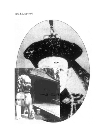 历史上真实的和坤