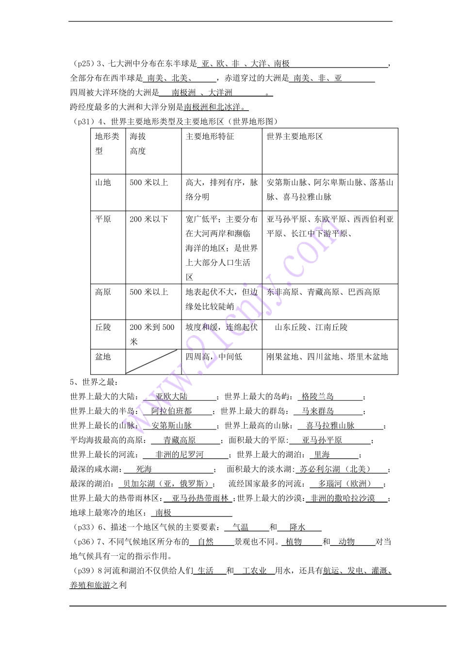 历史与社会七年级上册第二单元人类共同生活的世界知识点整理_第2页