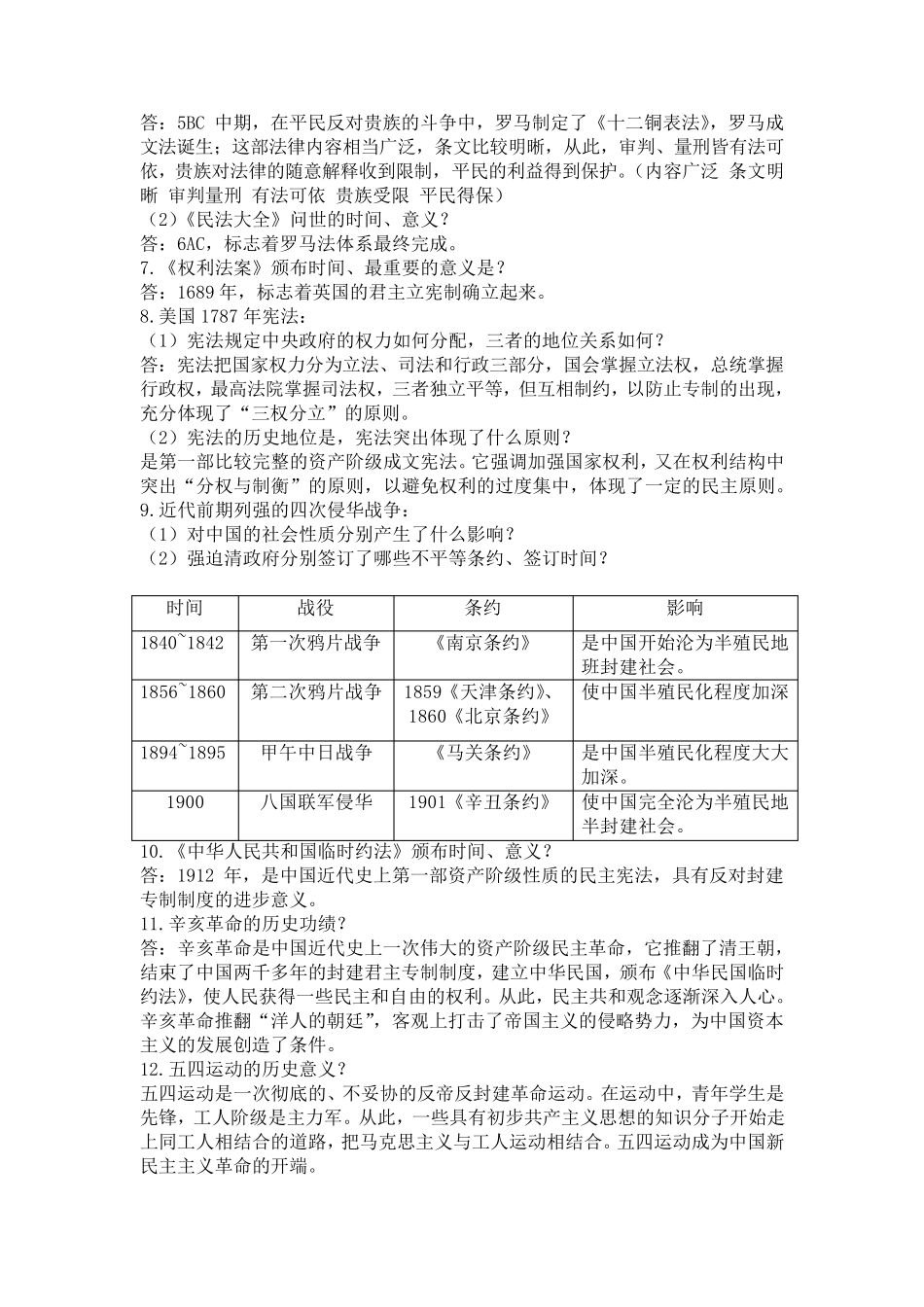 历史会考重点大题考点_第2页