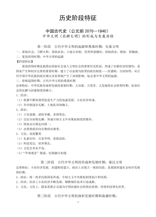 历史阶段特征