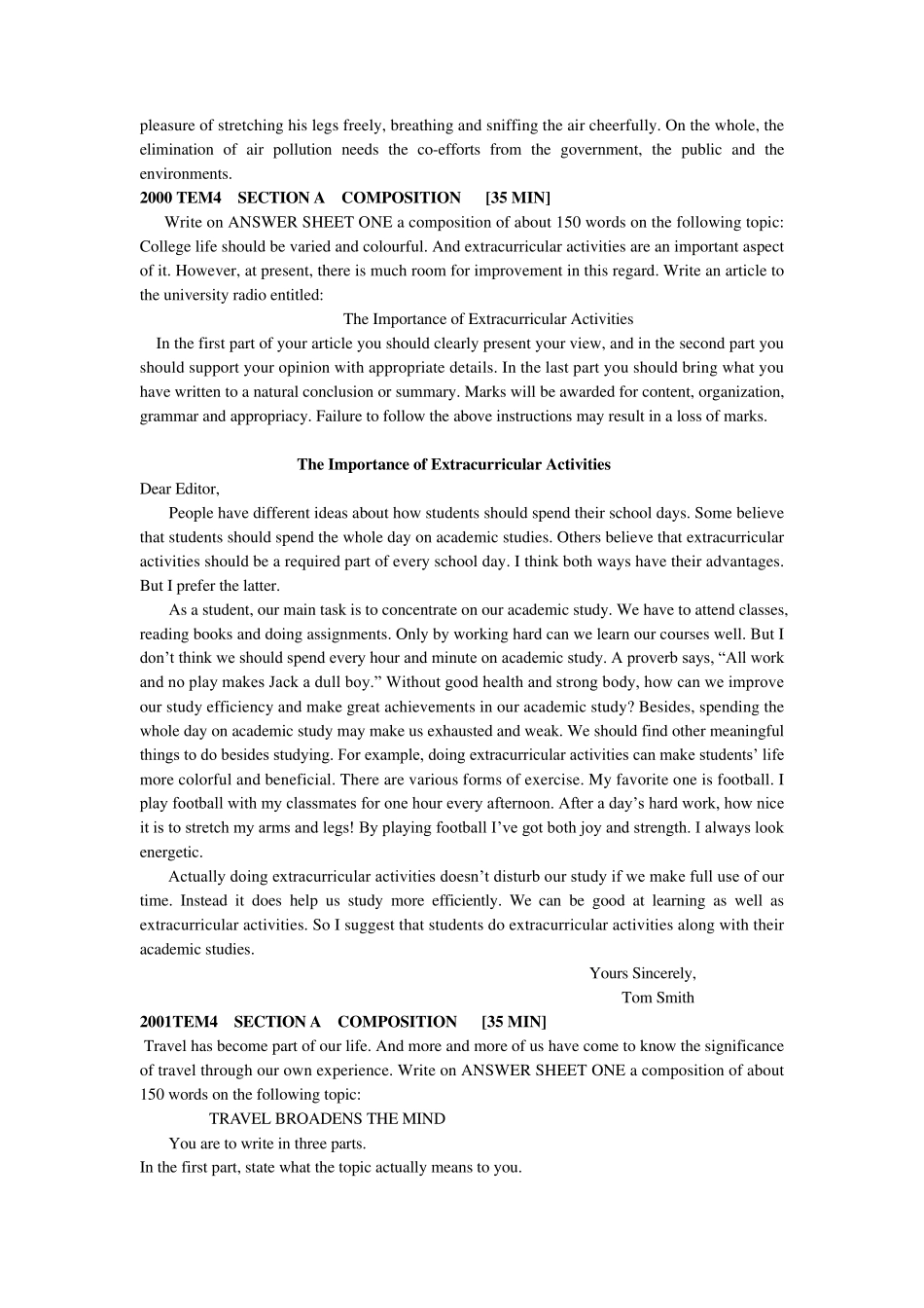 历年专四作文题目及样文_第3页