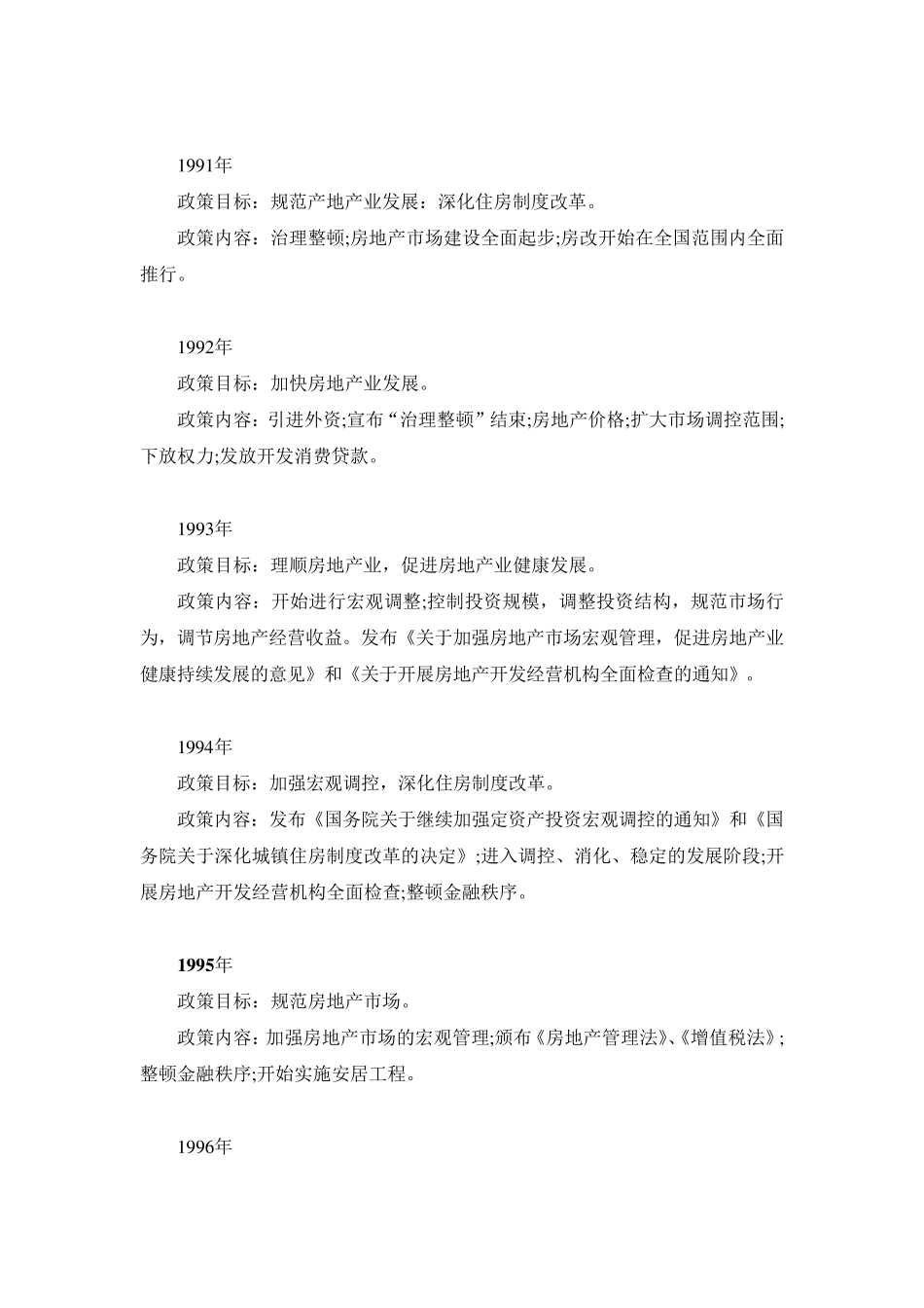 历年国家房地产调控措施集合(1978年2013年)_第2页