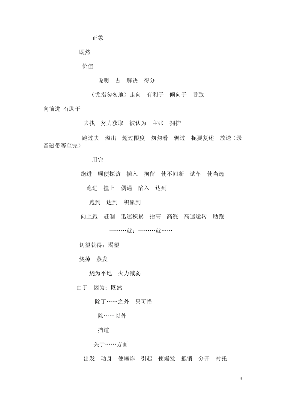 历年成人学位英语考试短语100个_第3页
