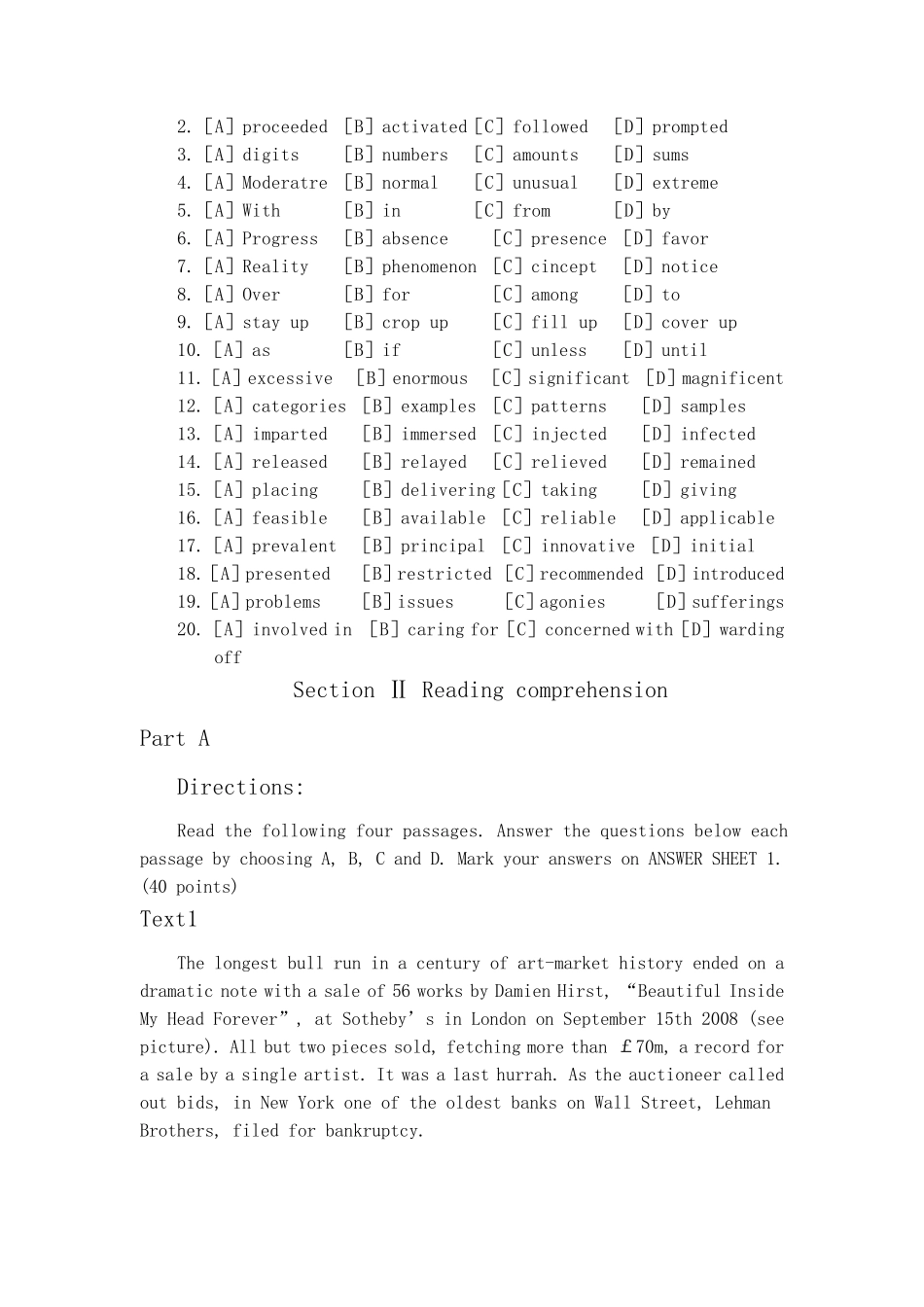 历年考研英语二真题+答案解析_第2页