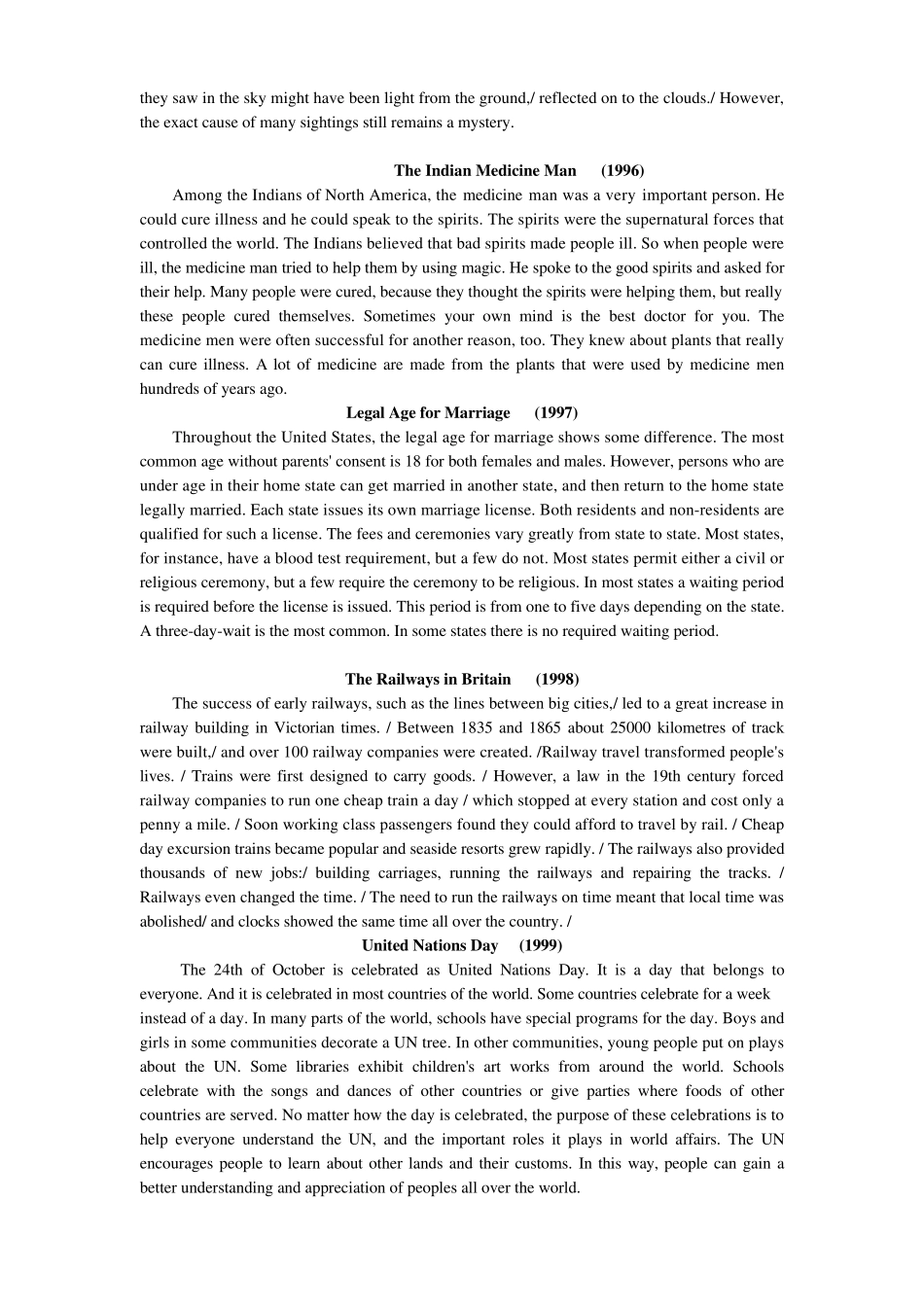 历年英语专业四级听写原文(19932013)_第2页