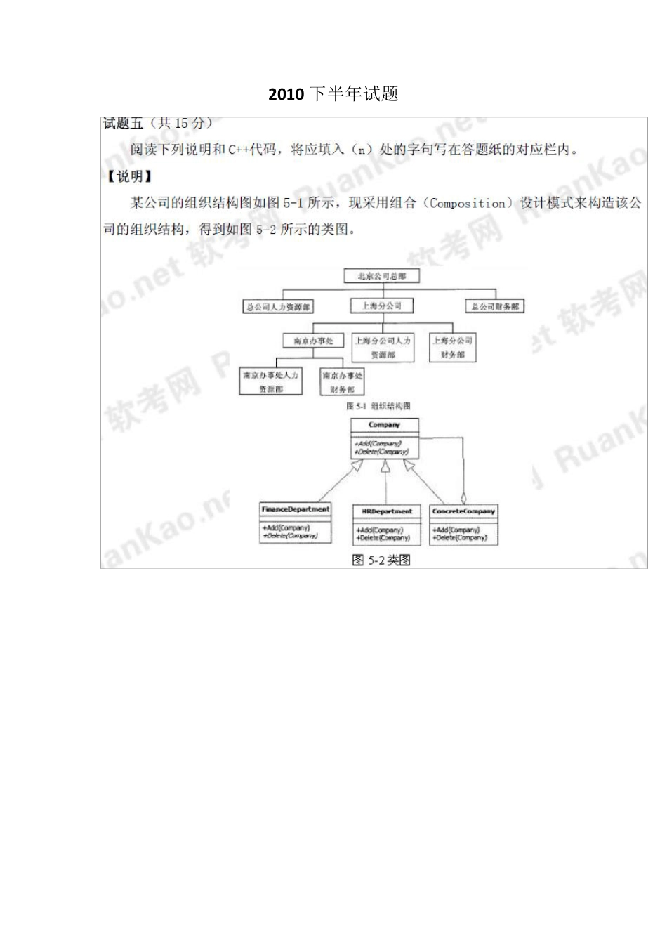 历年软件设计师考试C++题集_第1页