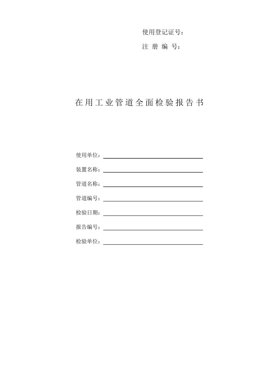 压力管道全面检验报告_第1页