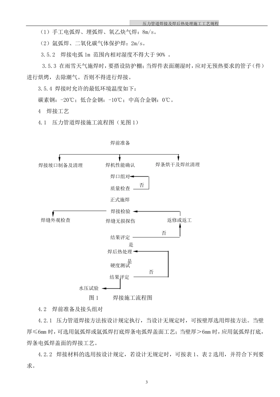 压力管道焊接及焊后热处理施工工艺规范_第3页