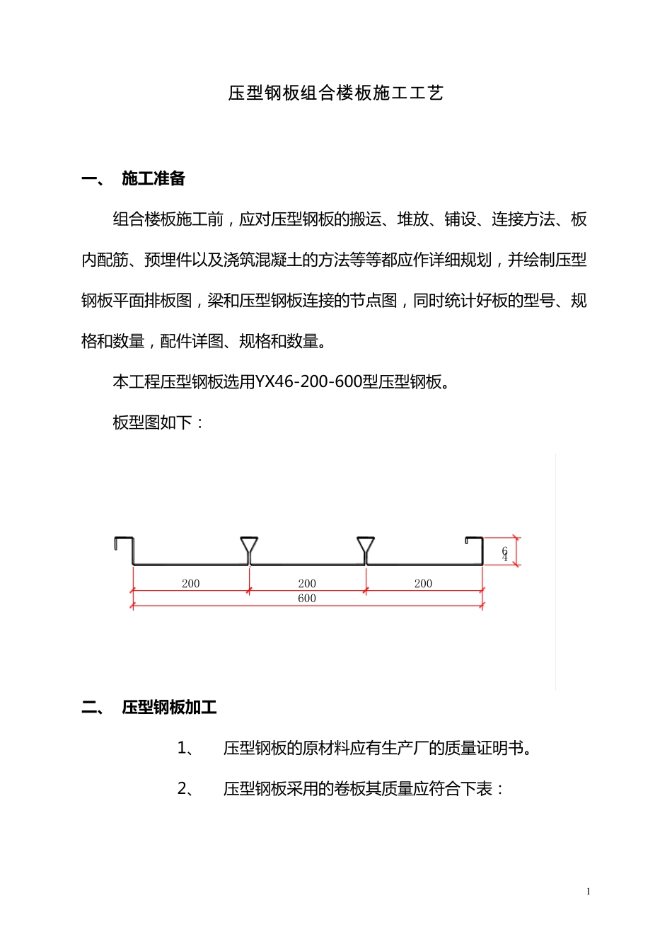 压型钢板组合楼板施工工艺_第1页