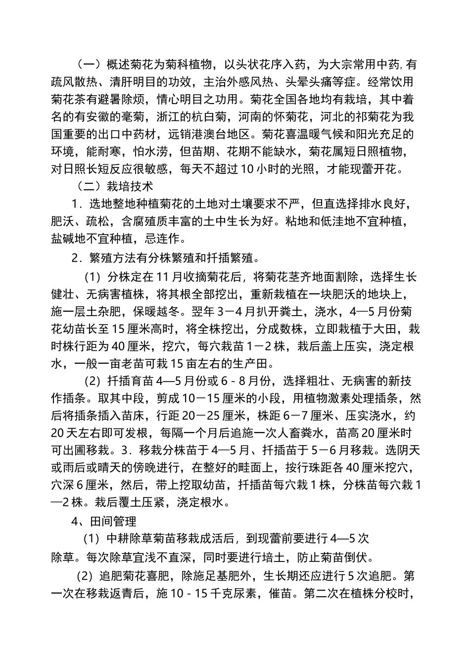 菊花种植技术_第1页