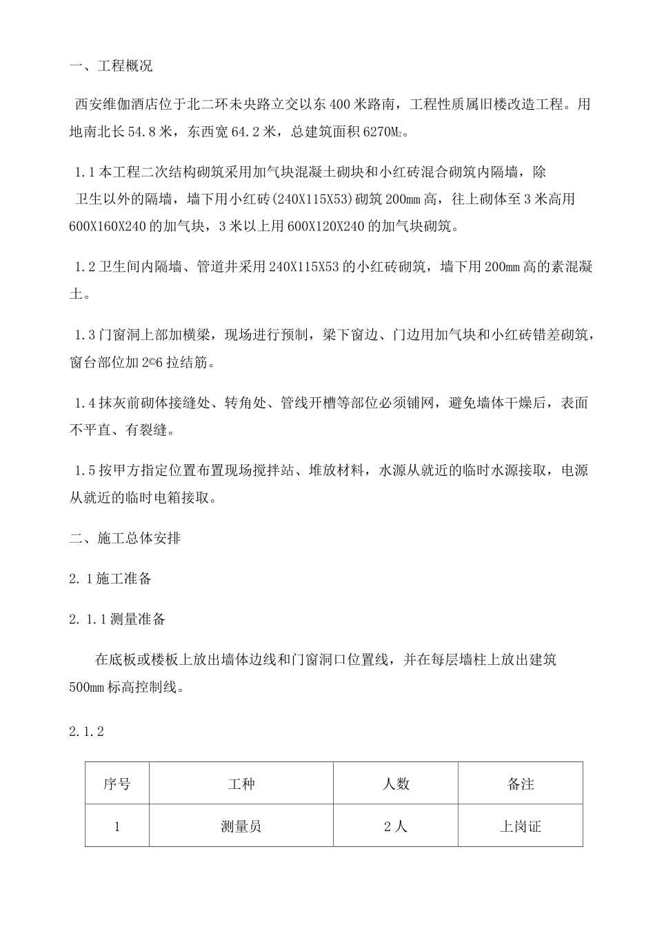 (完整版)加气块砌筑施工方案_第1页