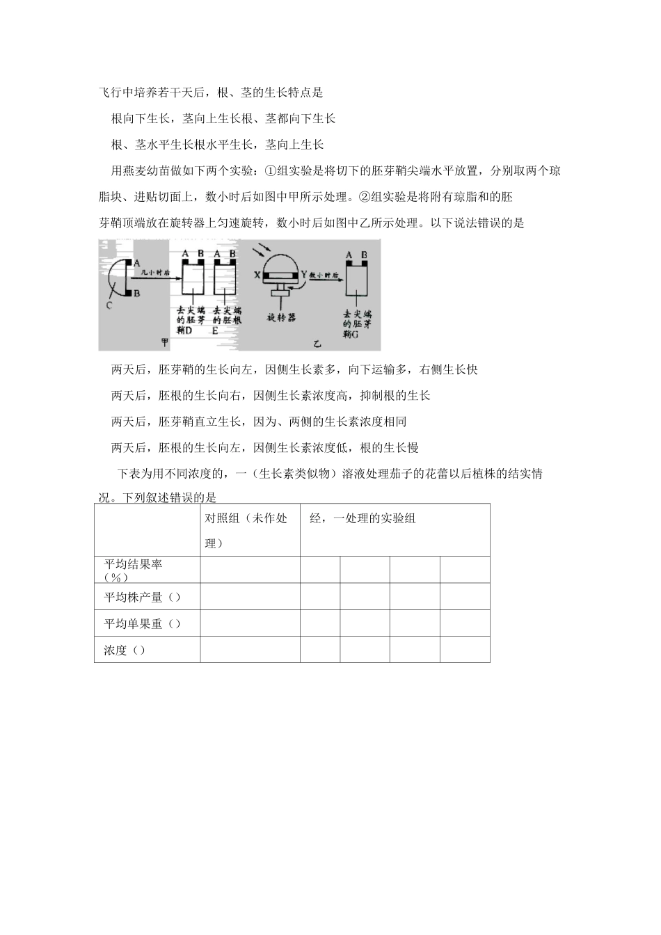 人教版高中生物必修三-第三章植物的激素调节(含答案)_第3页